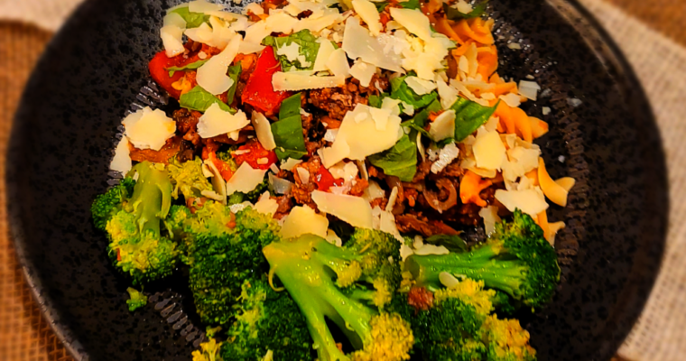 Turkey  Bolognese Sauce with mushrooms and  peppers