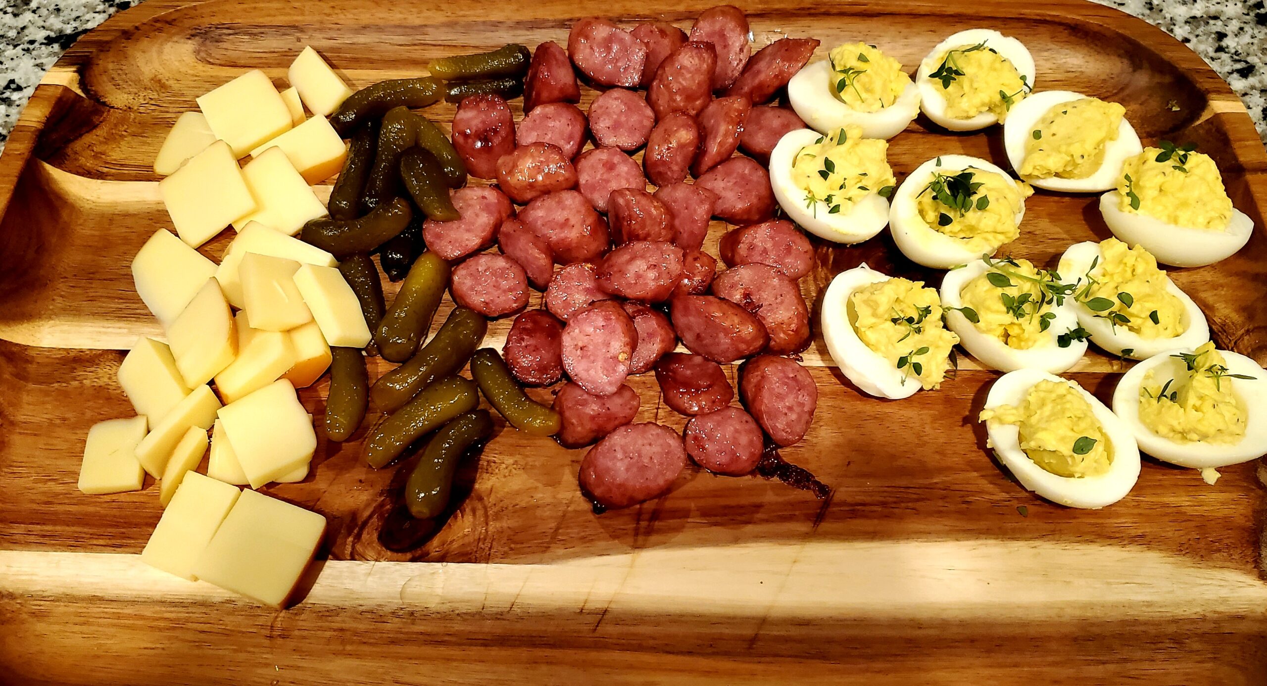 Keto Charcuterie Tray with Deviled Eggs